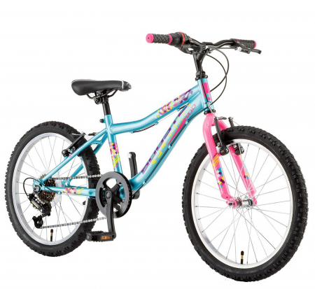 Bicicleta copii 20" POLAR Booster Plasma 200, cadru otel, frane V-Brake, 6 viteze, albastru, varsta 7-10 ani [1]