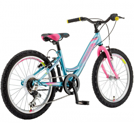 Bicicleta copii 20" POLAR Modesty 20, cadru otel, frane V-Brake, 6 viteze, rosu, varsta 6-9 ani [2]