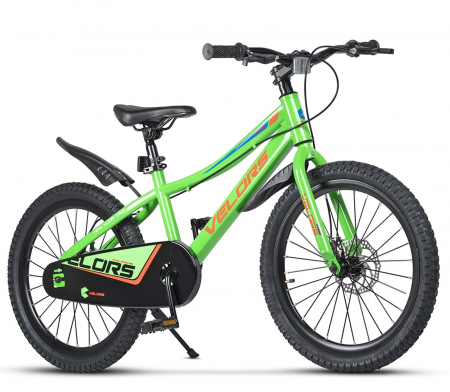 20" (varsta 7-10 ani) - Bicicleta copii 20" VELORS 20345, frane disc, single speed, gri/portocaliu, varsta 7-10 ani