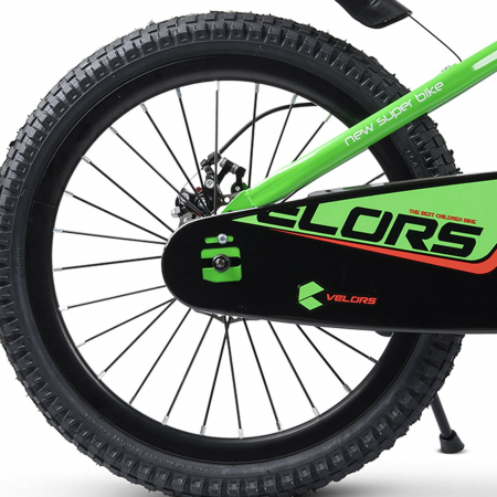 Bicicleta copii 20" VELORS 20345, frane disc, single speed, gri/portocaliu, varsta 7-10 ani [6]