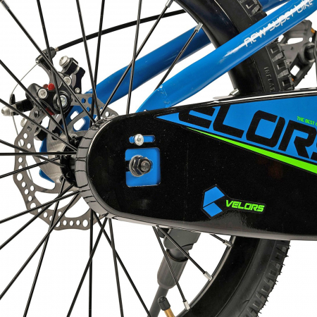 Bicicleta copii 20" VELORS 20345, frane disc, single speed, gri/portocaliu, varsta 7-10 ani [6]