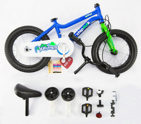 Bicicleta copii 14" ROYAL BABY ChipMunk Summer CMO1401C, albastru, varsta 3-5 ani [5]