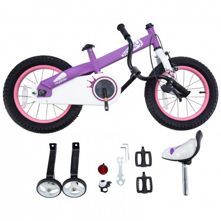 Bicicleta copii 14" ROYAL BABY Honey, mov, varsta 3-5 ani [9]