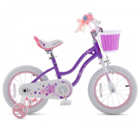 Bicicleta copii 14" ROYAL BABY Star Girl, mov, varsta 3-5 ani [1]