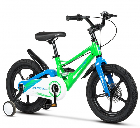 BICICLETE - Bicicleta copii 18" CARPAT Pro 18144, cadru aluminiu full-suspension, jante magneziu, frane disc, varsta 5-7 ani