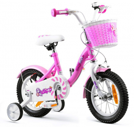 18" (varsta 5-7 ani) - Bicicleta copii 18" ROYAL BABY ChipMunk Lalipop CMO1802C, roz, varsta 5-7 ani