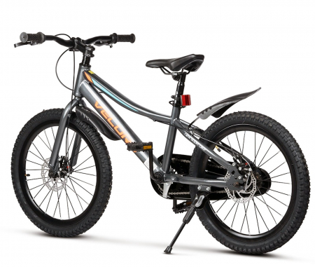 Bicicleta copii 20" VELORS 20345, frane disc, single speed, gri/portocaliu, varsta 7-10 ani [2]