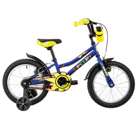 16" (varsta 4-6 ani) - Bicicleta copii 16" DHS Speedy 1601, albastru, varsta 4-6 ani