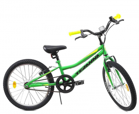 20" (varsta 7-10 ani) - Bicicleta copii 20" DHS Terrana 2003, frane V-Brake, single speed, verde, varsta 7-10 ani