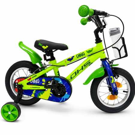 BICICLETE - Bicicleta Copii DHS Dino - 12 Inch, Verde