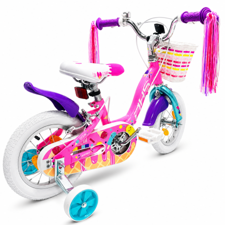 Bicicleta Copii DHS Icecream - 12 Inch, Roz [2]