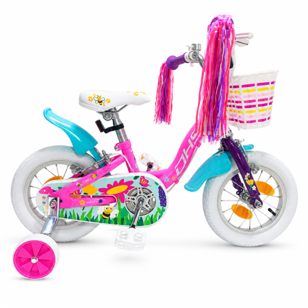BICICLETE - Bicicleta Copii DHS Summer - 12 Inch, Roz/Albastru