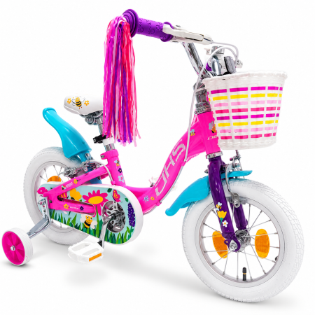 Bicicleta Copii DHS Summer - 12 Inch, Roz/Albastru [1]