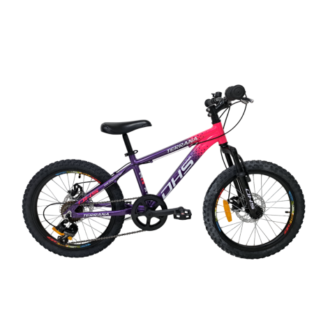DhsBikeParts - Bicicleta Copii Dhs Terrana 2023, model 2026 - 20 Inch, Violet-Roz