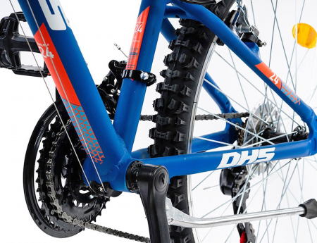 Bicicleta MTB-HT 24" DHS 2423, cadru aluminiu 13", frane V-Brake, 18 viteze, albastru [6]
