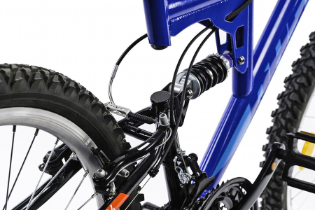 Bicicleta 24" MTB-FS DHS Terrana 2441, cadru otel 16.5", frane V-Brake, 18 viteze, albastru [3]