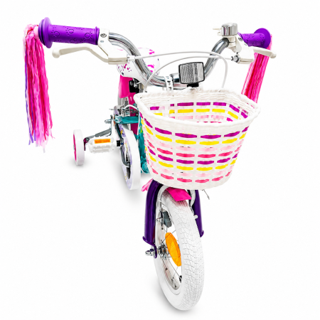 Bicicleta Copii DHS Unicorn - 12 Inch, Albastru/Roz [3]