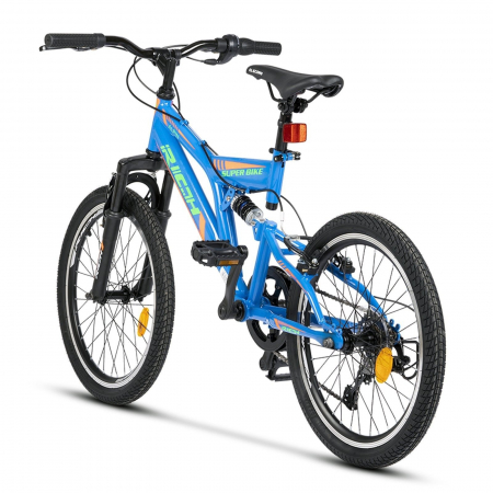 Bicicleta copii MTB-FS 20" RICH Alpin 2.0, cadru otel, manete RevoShift, frane V-Brake, 6 viteze, verde, varsta 7-10 ani [2]