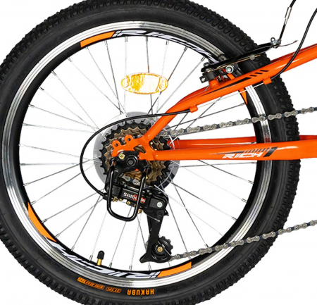 Bicicleta copii MTB-FS 20" RICH Alpin 2.0, cadru otel, manete RevoShift, frane V-Brake, 6 viteze, verde, varsta 7-10 ani [6]