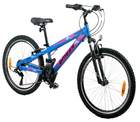 Bicicleta copii 20" OMEGA Gerald, cadru aluminiu, 6 viteze, albastru, varsta 7-10 ani [1]