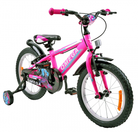 12" (varsta 2-4 ani) - Bicicleta copii 12" OMEGA Master, roz, varsta 2-4 ani