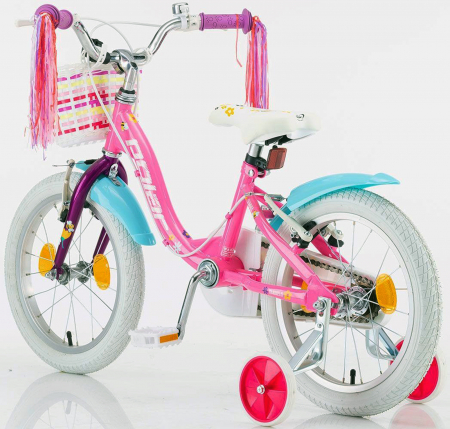 Bicicleta copii 16" POLAR Junior Summer, roz/albastru, varsta 4-6 ani [2]