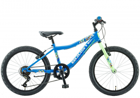 20" (varsta 7-10 ani) - Bicicleta copii 20" POLAR Booster Plasma 200, cadru otel, frane V-Brake, 6 viteze, albastru, varsta 7-10 ani