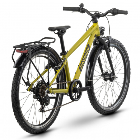 Bicicleta oras 24" RAYMON Yanga 24 Street, cadru aluminiu 12", manete revoshift, frane V-Brake,  7 viteze, galben [2]