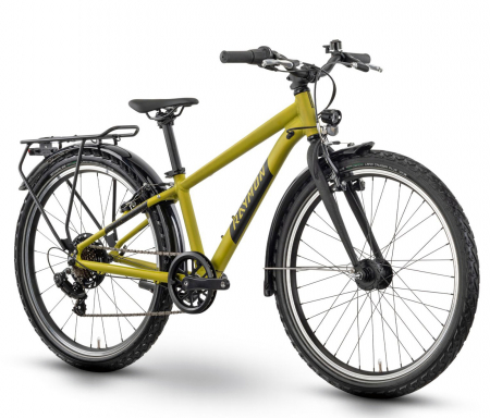 24" (varsta peste 10 ani) - Bicicleta oras 24" RAYMON Yanga 24 Street, cadru aluminiu 12", manete revoshift, frane V-Brake,  7 viteze, galben