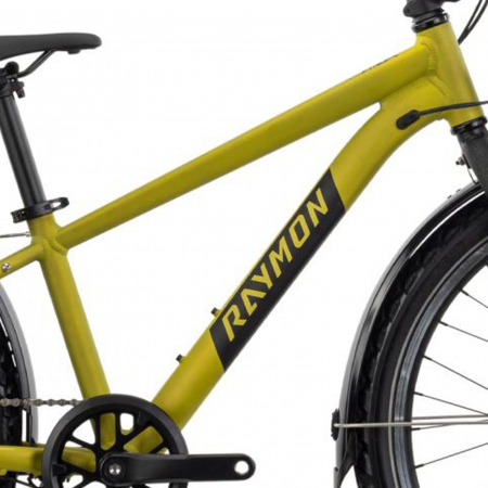 Bicicleta oras 24" RAYMON Yanga 24 Street, cadru aluminiu 12", manete revoshift, frane V-Brake,  7 viteze, galben [8]