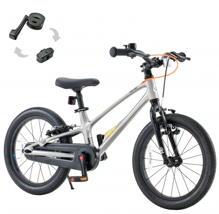 Bicicleta copii 18" ROYAL BABY EZ Space Shark, pedalier detasabil/suport picioare, varsta 5-7 ani [1]