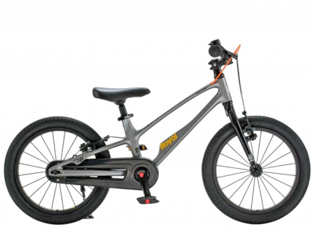 18" (varsta 5-7 ani) - Bicicleta copii 18" ROYAL BABY EZ Space Shark, pedalier detasabil/suport picioare, varsta 5-7 ani