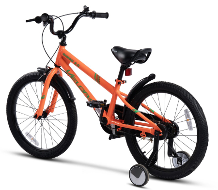 Bicicleta Copii Velors V2007B 20" Culoare Portocaliu/Verde cu Roti Ajutatoare [2]