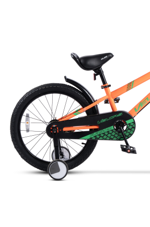 Bicicleta Copii Velors V2007B 20" Culoare Portocaliu/Verde cu Roti Ajutatoare [3]