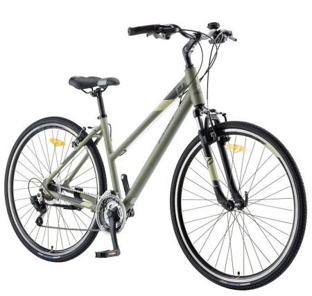 Bicicleta cross-fitness 28" POLAR Athena, cadru aluminiu, manete secventiale, frane V-Brake, 21 viteze [1]