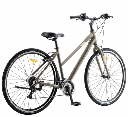 Bicicleta cross-fitness 28" POLAR Athena, cadru aluminiu, manete secventiale, frane V-Brake, 21 viteze [2]