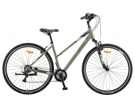 BICICLETE ORAS-TREKKING - Bicicleta cross-fitness 28" POLAR Athena, cadru aluminiu, manete secventiale, frane V-Brake, 21 viteze