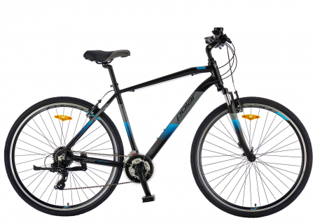 BICICLETE ORAS-TREKKING - Bicicleta cross-fitness 28" POLAR Forester Comp, cadru aluminiu, manete secventiale, frane V-Brake, 24 viteze