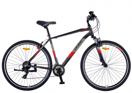 BICICLETE ORAS-TREKKING - Bicicleta cross-fitness 28" POLAR Forester Comp, cadru aluminiu, manete secventiale, frane V-Brake, 24 viteze