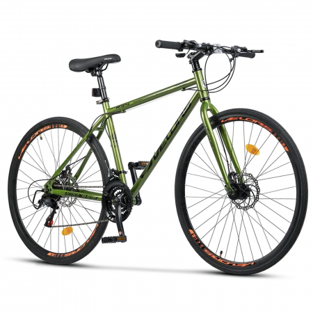 Bicicleta cross-fitness 28" VELORS Speeder RS-4, cadru otel 16", manete secventiale, frane disc, 21 viteze [1]