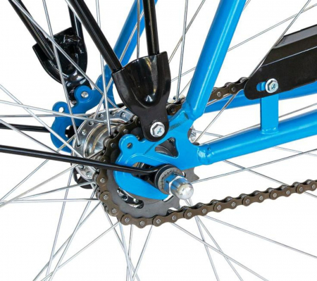 Bicicleta oras 28" VELORS Ukrayna 2893, cadru otel 20.5", frane V-Brake/torpedo, single speed, albastru/alb [5]