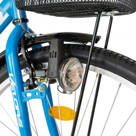 Bicicleta oras 28" VELORS Ukrayna 2893, cadru otel 20.5", frane V-Brake/torpedo, single speed, albastru/alb [3]