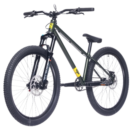 Bicicleta dirt 26" ROCK MACHINE Riff 50s, cadru otel 12", frane hidraulice, single speed, verde [3]