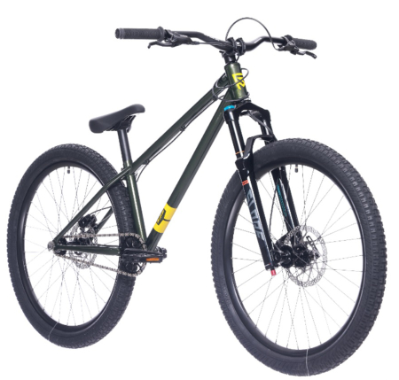 Bicicleta dirt 26" ROCK MACHINE Riff 50s, cadru otel 12", frane hidraulice, single speed, verde [1]