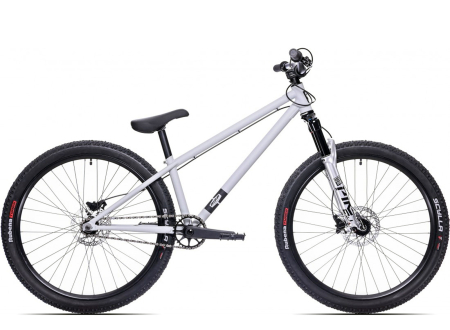 BICICLETE BMX/DIRT - Bicicleta dirt 26" ROCK MACHINE Riff 70s, cadru otel 12", frane hidraulice, single speed, gri