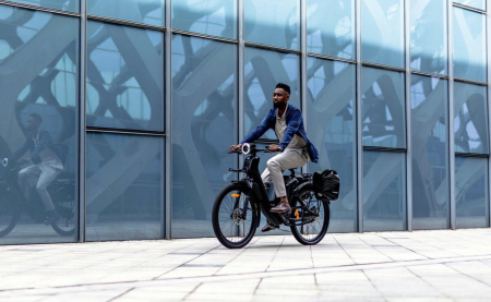 Bicicleta electrica 27.5" NIU Aero 27800, cadru aluminiu 18", manete secventiale, frane hidraulice, 8 viteze, negru [5]