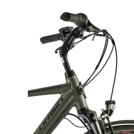 Bicicleta electrica City 28" CORWIN 28321, cadru aluminiu 21", frane V-Brake, 7 viteze, negru mat [2]