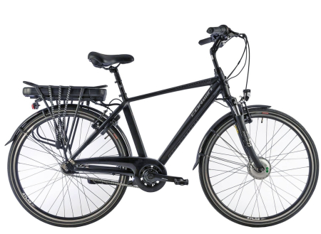 BICICLETE ELECTRICE - Bicicleta electrica City 28" CORWIN 28321, cadru aluminiu 21", frane V-Brake, 7 viteze, negru mat