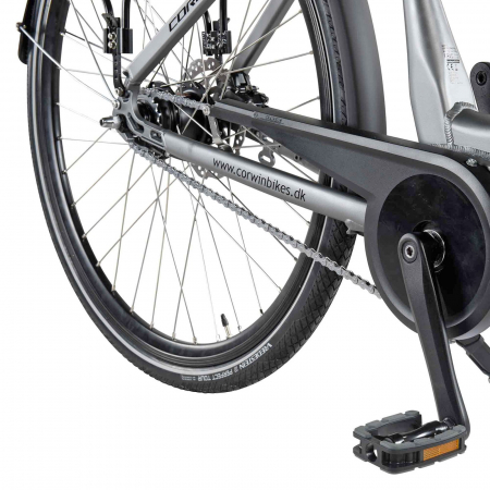 Bicicleta electrica City 28" CORWIN Elite 600+, cadru aluminiu, manete revoshift, frane hidraulice, 7 viteze [3]