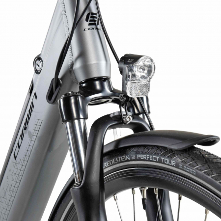 Bicicleta electrica City 28" CORWIN Elite 600+, cadru aluminiu, manete revoshift, frane hidraulice, 7 viteze [2]